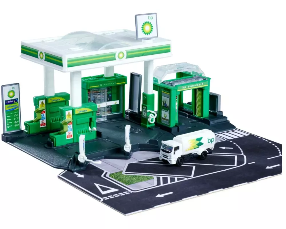 Majorette Petrol Station BP 1 Vehicle mit Autowaschanlage