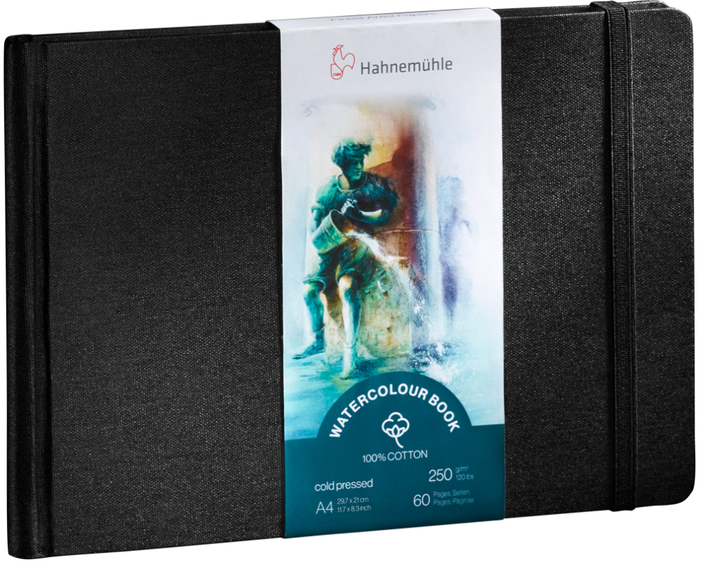 HAHNEMÜHLE Aquarellbuch A4 quer 10625355 Cotton, 250g 30 Blatt