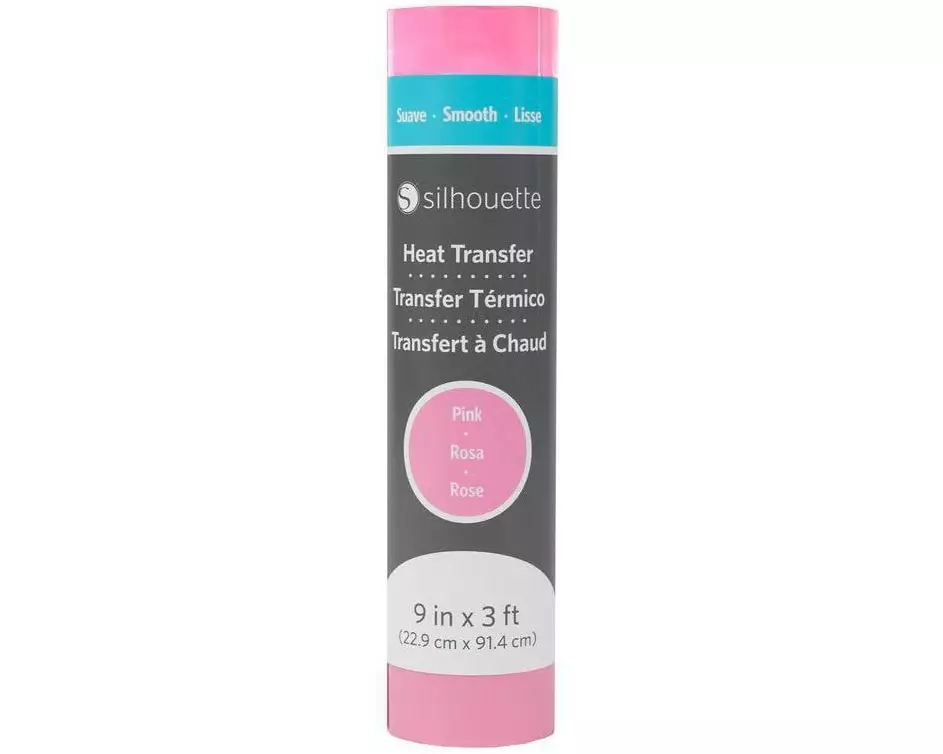 Silhouette Aufbügelfolie 22.9 x 91.4 cm Pink, glatt