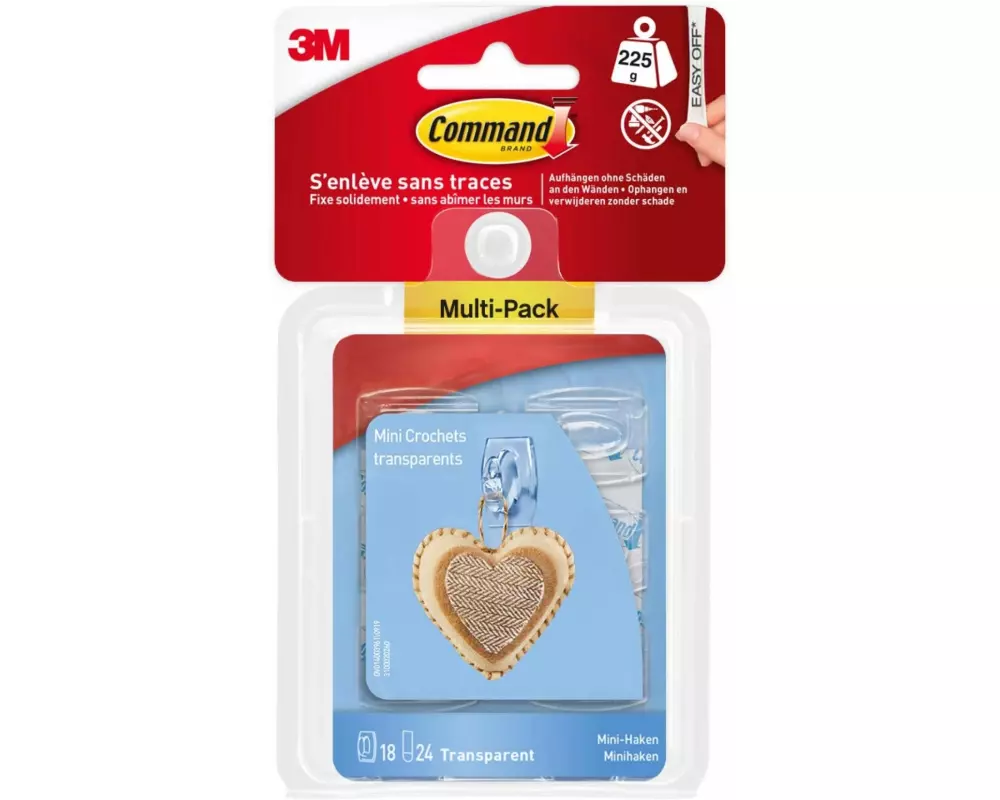 Command Mini-Haken transparent Tragkraft 0.225 kg