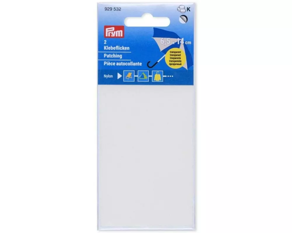 Prym Flickstoff 6.5 x 14 cm, Nylon, transparent