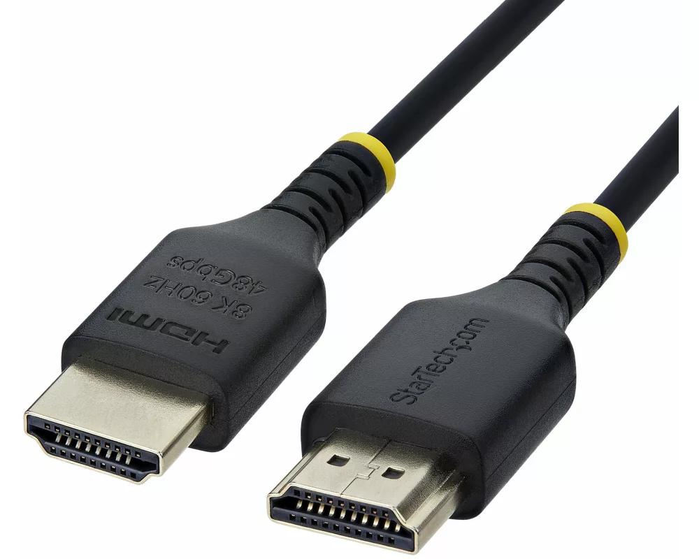 StarTech.com HDMI21-CBL-SLIM-2M HDMI cable HDMI Typ A (Standard) Schwarz