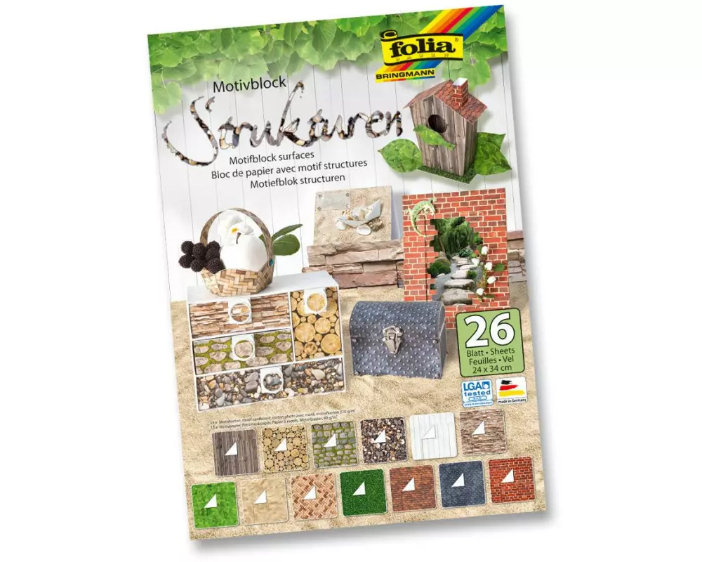 Folia Motivblock Strukturen Mehrfarbig