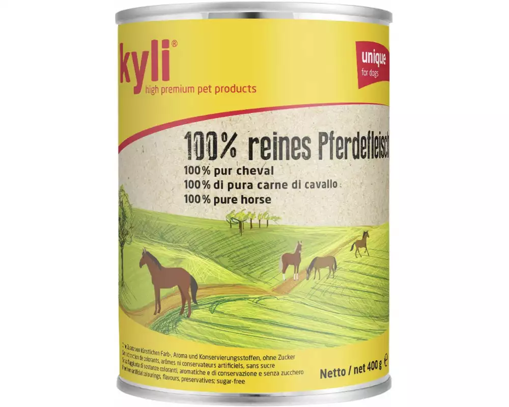 kyli Nassfutter 100% Pferdefleisch, 6 x 800 g