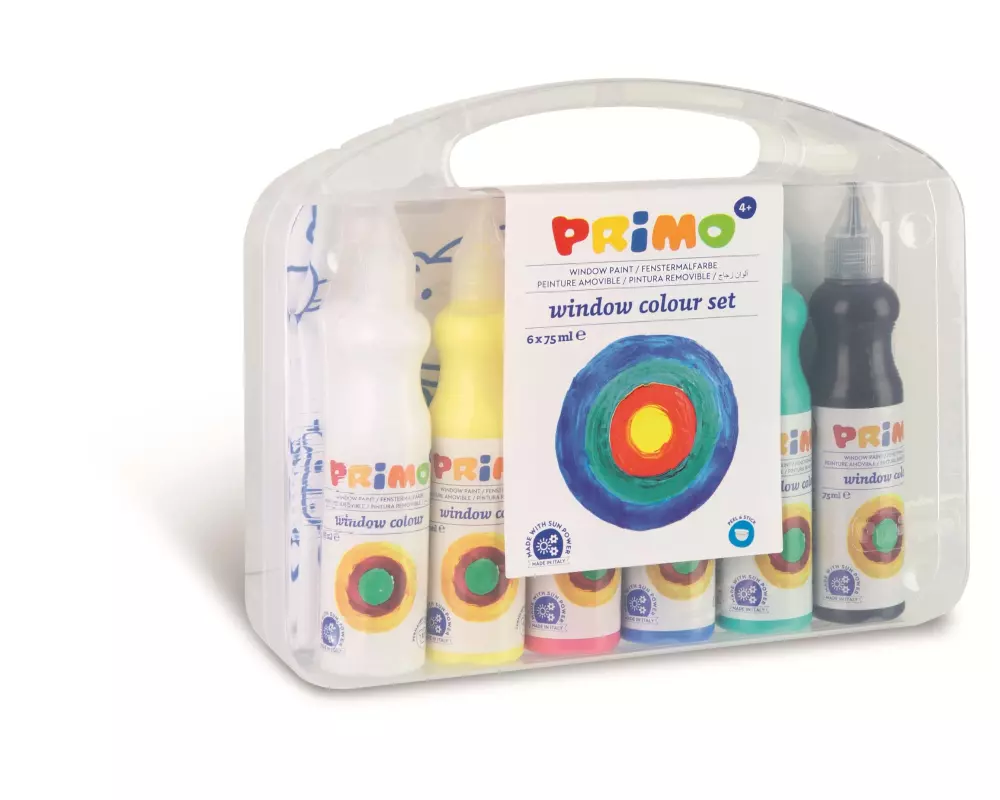 Primo Fensterfarbe Window Color 6 x 75 ml, Mehrfarbig