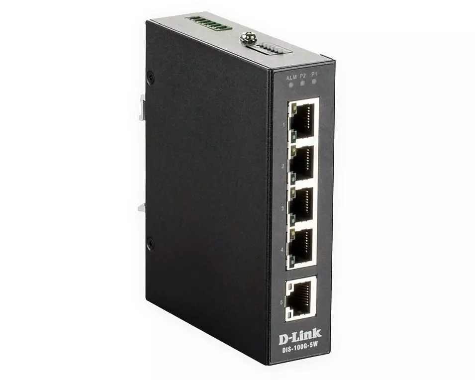 D-Link Rail Switch DIS-100G-5W 5 Port