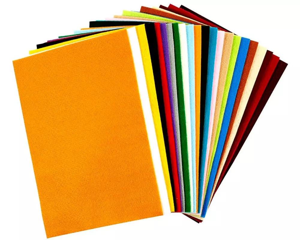 Creativ Company Bastelfilz Blätter 20 x 30 cm, mehrfarbig, 24 Stück