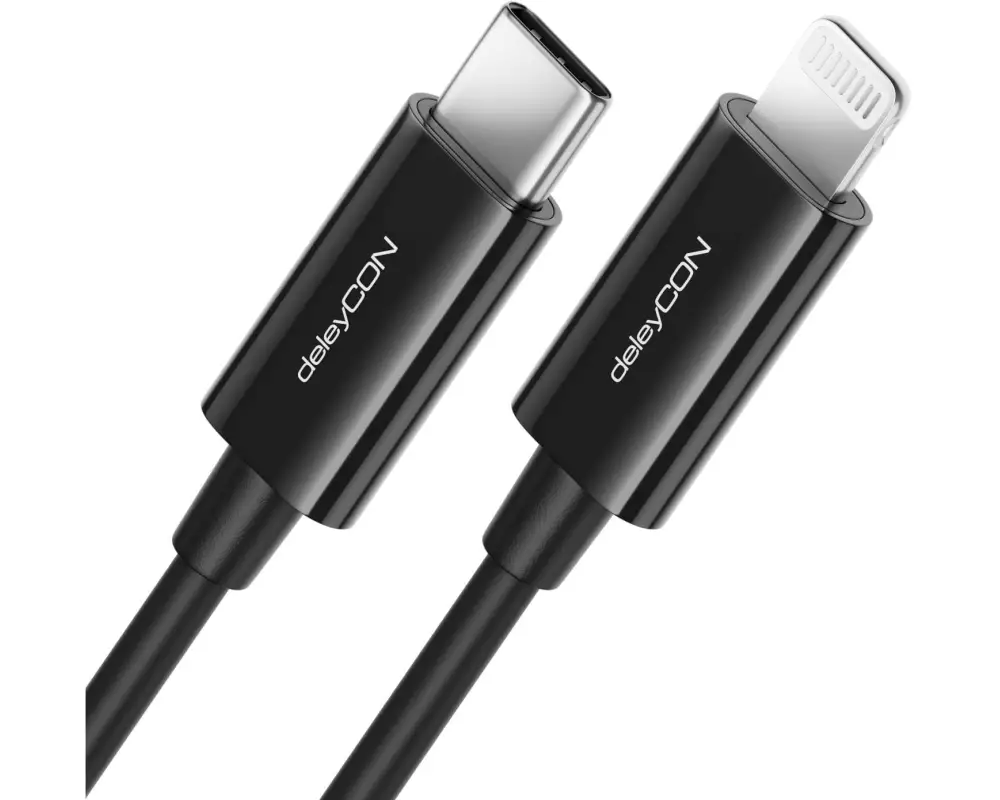 deleyCON USB 2.0-Kabel USB-C - Lightning 0.15 m