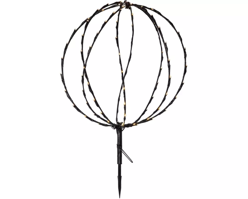 Star Trading Gartenlicht Decoration Sphere, 88 LEDs, Ø 40 cm, Schwarz