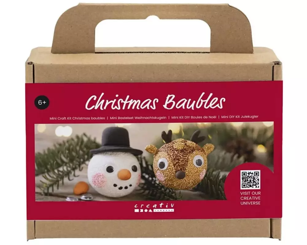 Creativ Company Bastelset Weihnachtskugeln Rentier