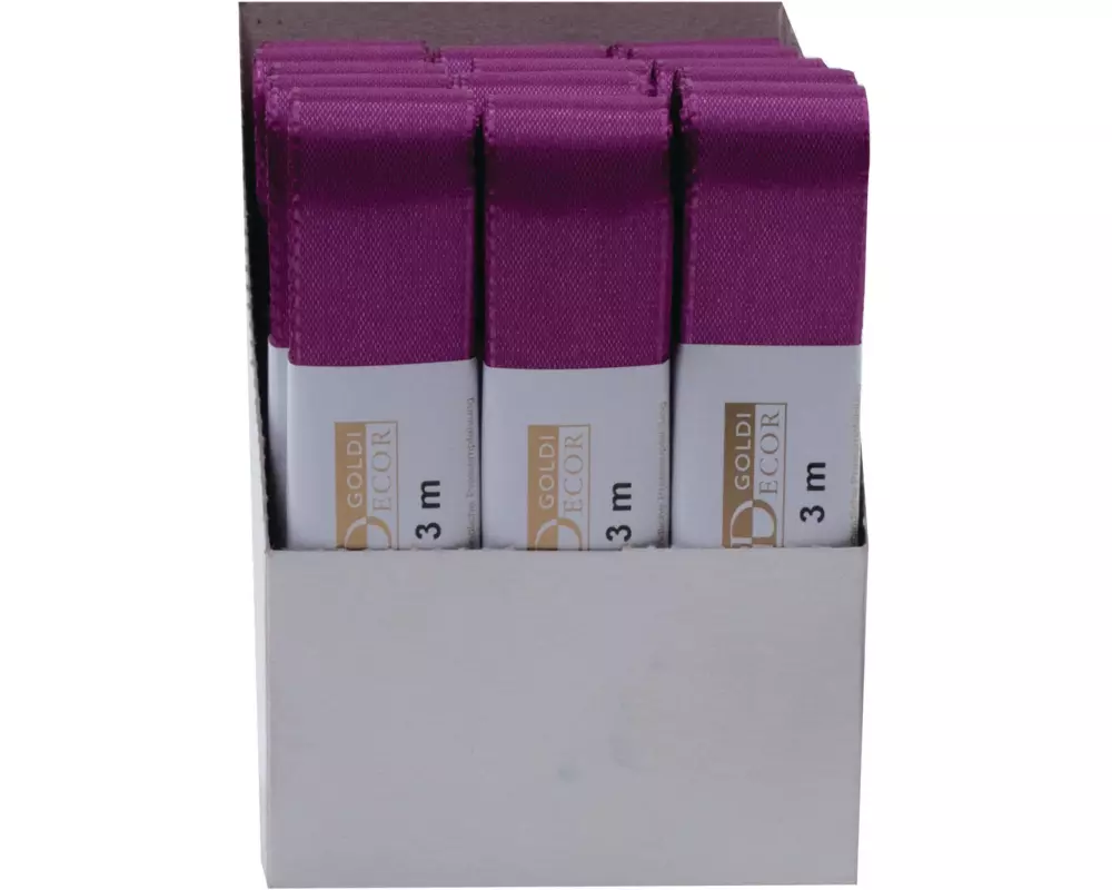 GOLDINA Textilband 25 mm x 3 m, Beere, 1 Stück