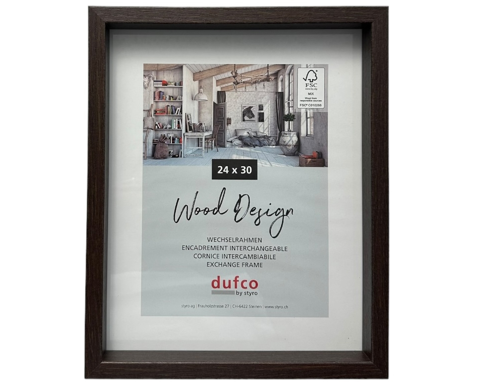 DUFCO Holz-Bilderrahmen 24x30cm 1610.80994 Fuji braun