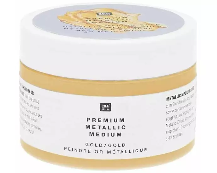 Rico Design Metallic-Farbe Premium Gold, 120 ml