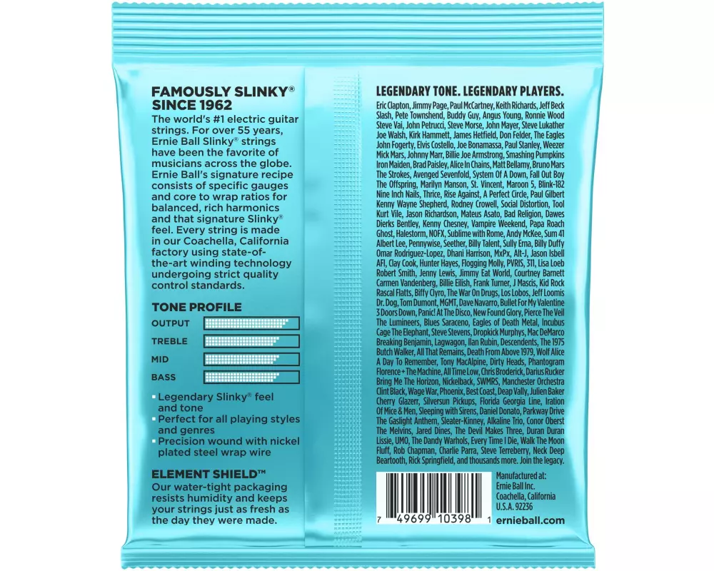Ernie Ball Gitarrensaiten 2228 Mighty Slinky – Mighty 8.5 - 40