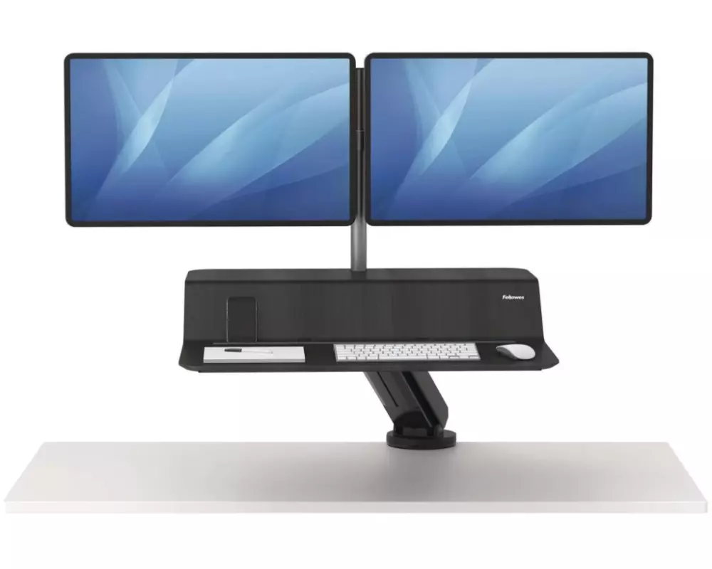 Fellowes Tischständer Monitorarm Lotus RT Schwarz, für 2 Monitore