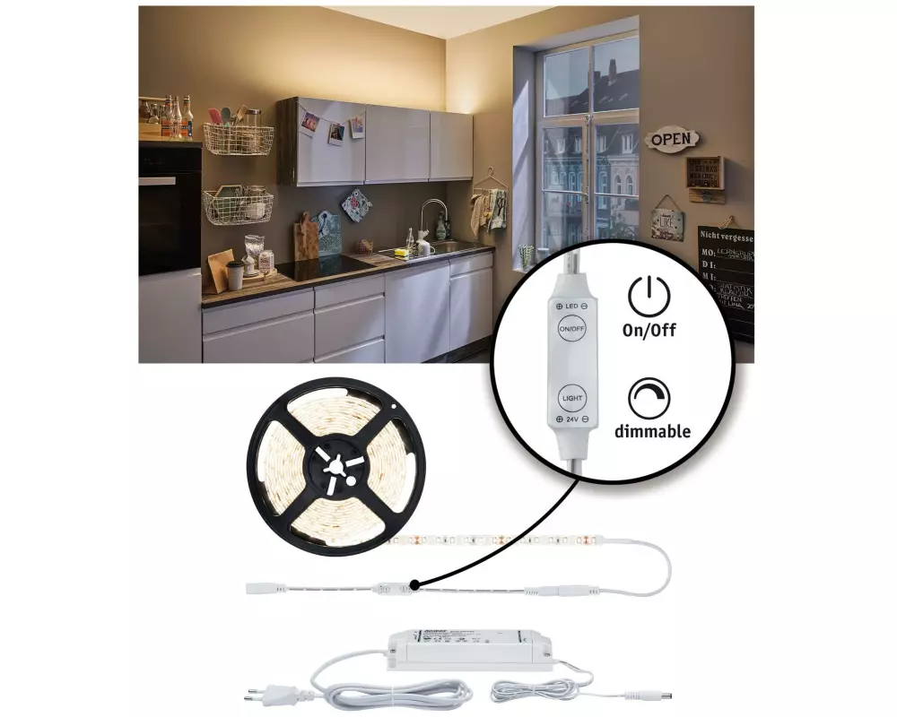 Paulmann LED-Stripe SimpLED Power 3000 K, 3 m Set