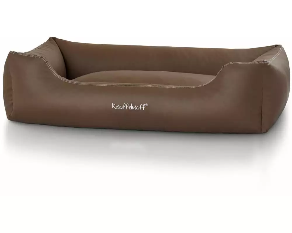 Knuffelwuff Hunde-Bett Sidney Kunstleder XXXL, 155 x 105 cm, Braun