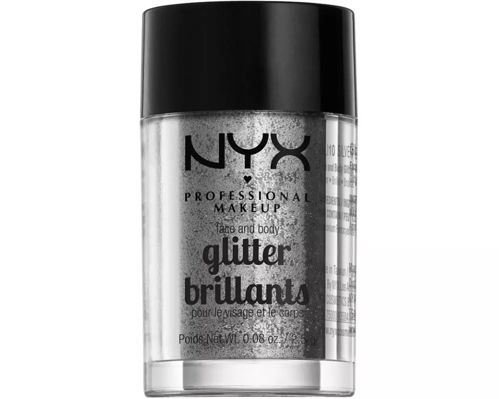 NYX Professional Makeup Face & Body Glitter silver 2.5 g