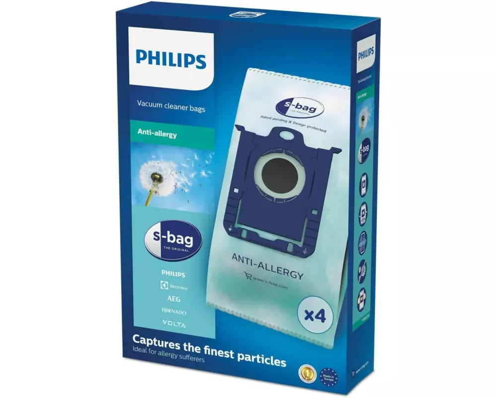 Philips Staubfilterbeutel s-Bag FC8022/04 4 Stück