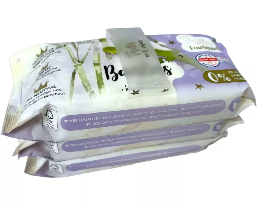 Millis Feuchttücher Sensitive Bambus 3 x 60 Stück