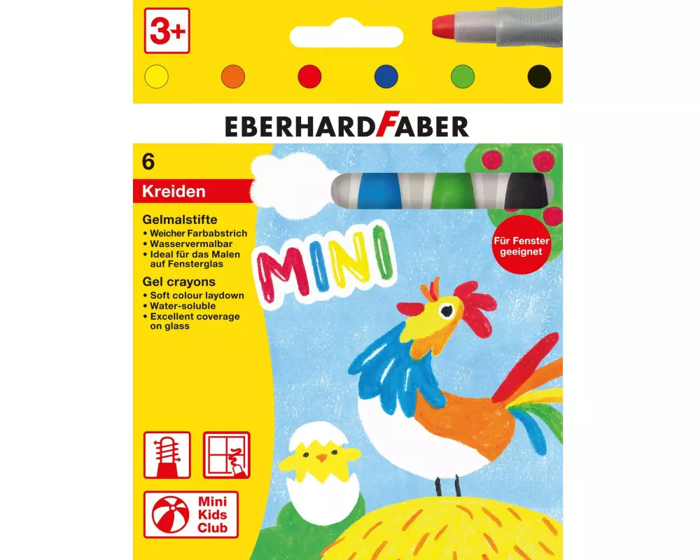 Eberhard Faber Farbstifte Gel Basic, 6 Stück
