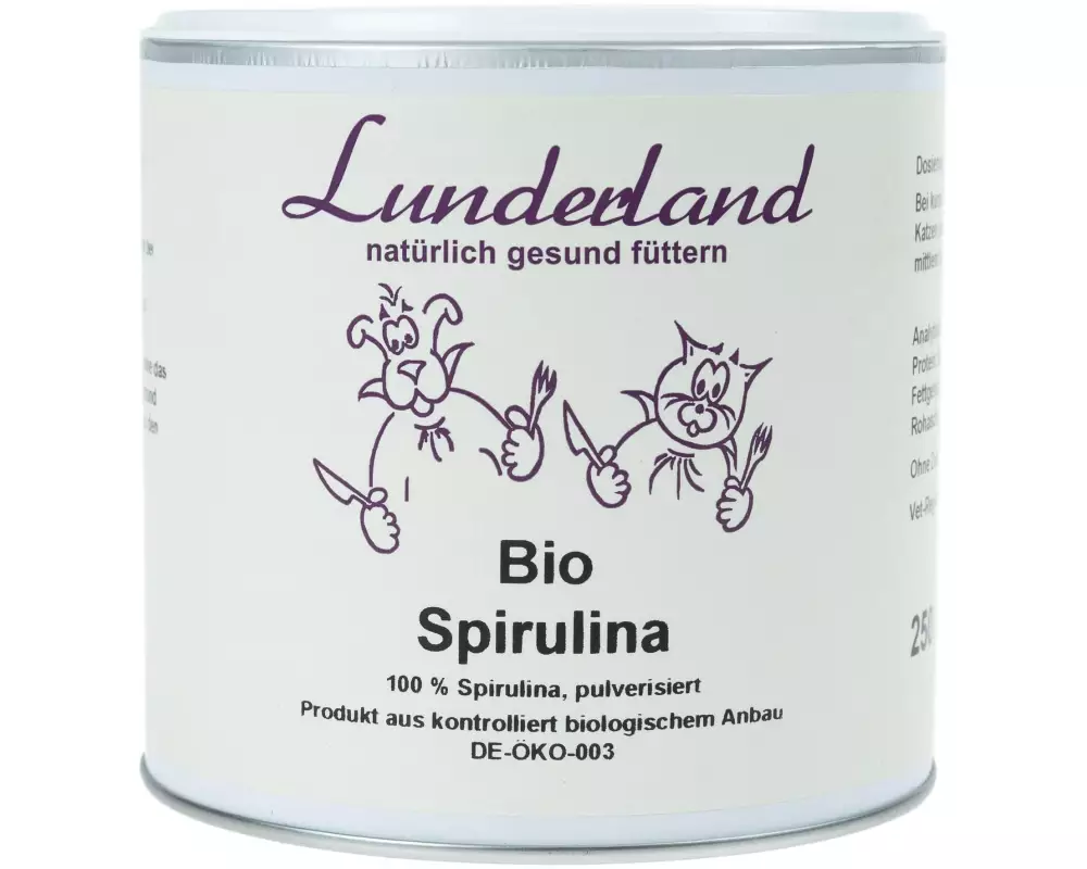 Lunderland Hunde-Nahrungsergänzung Bio-Spirulina, 250 g