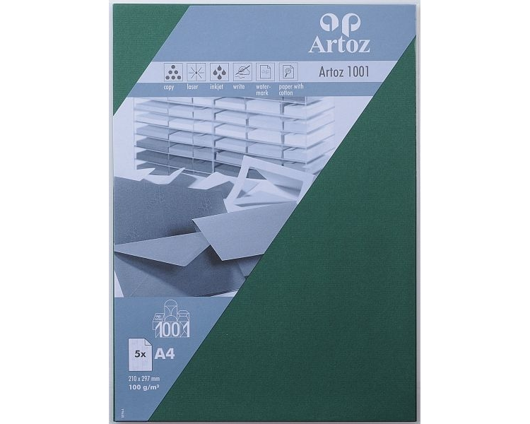 ARTOZ Papier 1001 A4 107796143 100g, racing green 5 Stück