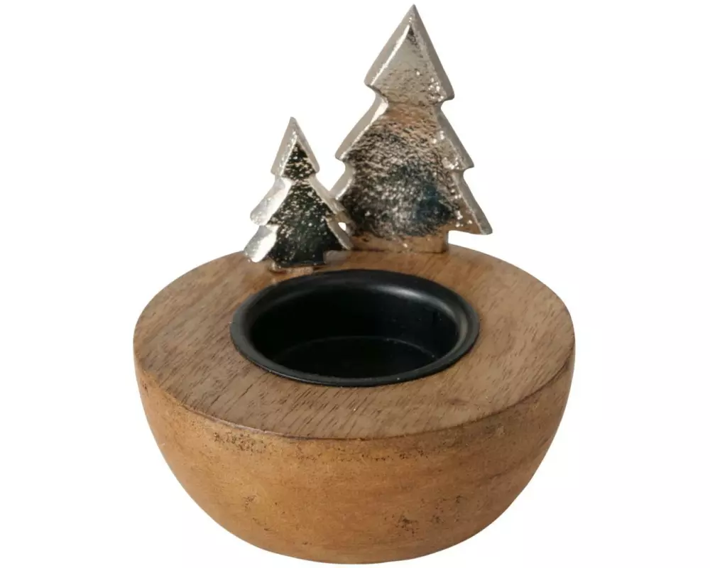 Boltze Teelichthalter Trando Braun