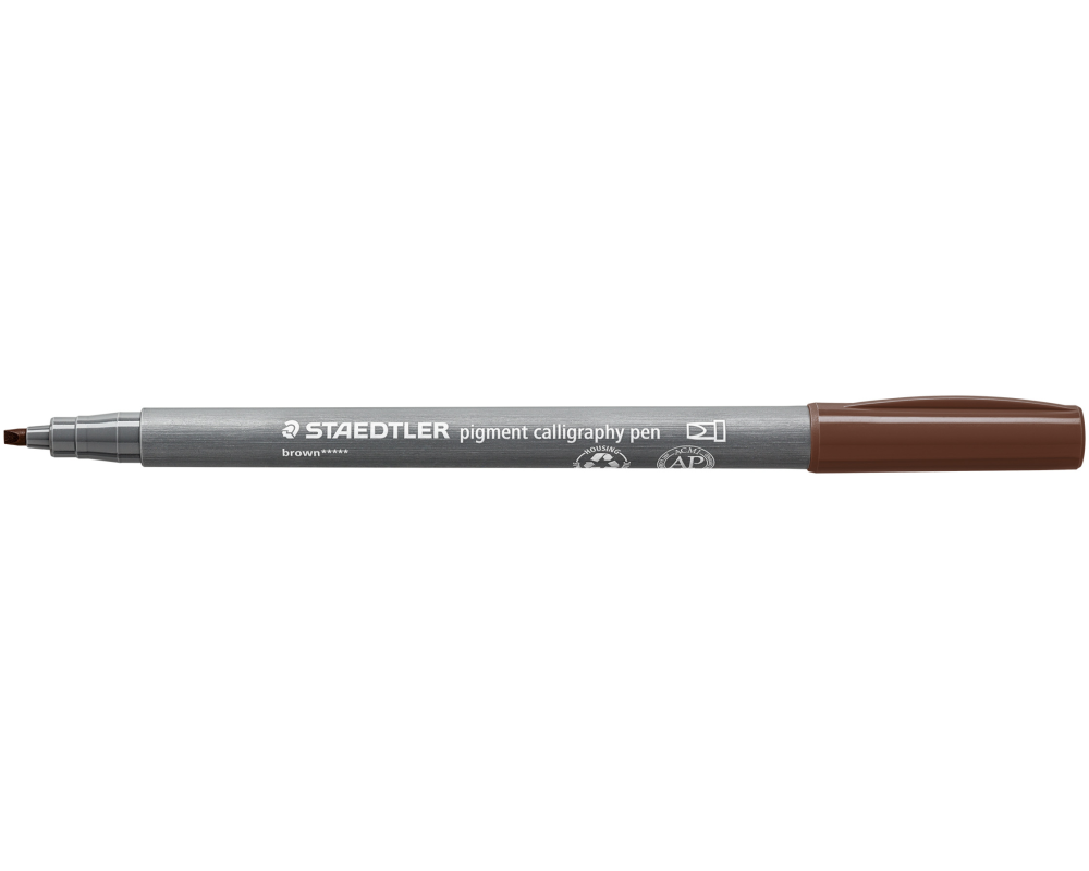 STAEDTLER Fasermaler 2mm 375-76 braun, Kalligraphiespitze