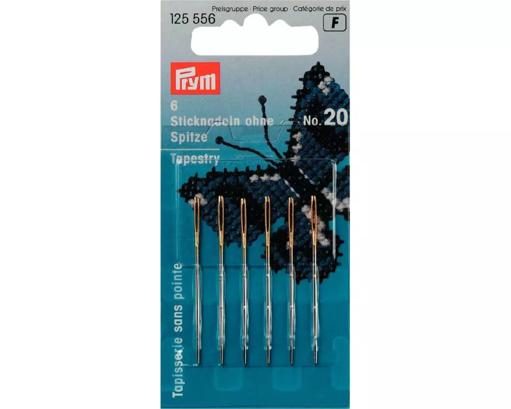 Prym Sticknadel Nr. 20, ohne Spitze, 6 Stück