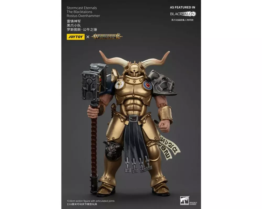 Joy Toy Warhammer Stormcast Eternals Blacktalons Rostus Oxen hammer