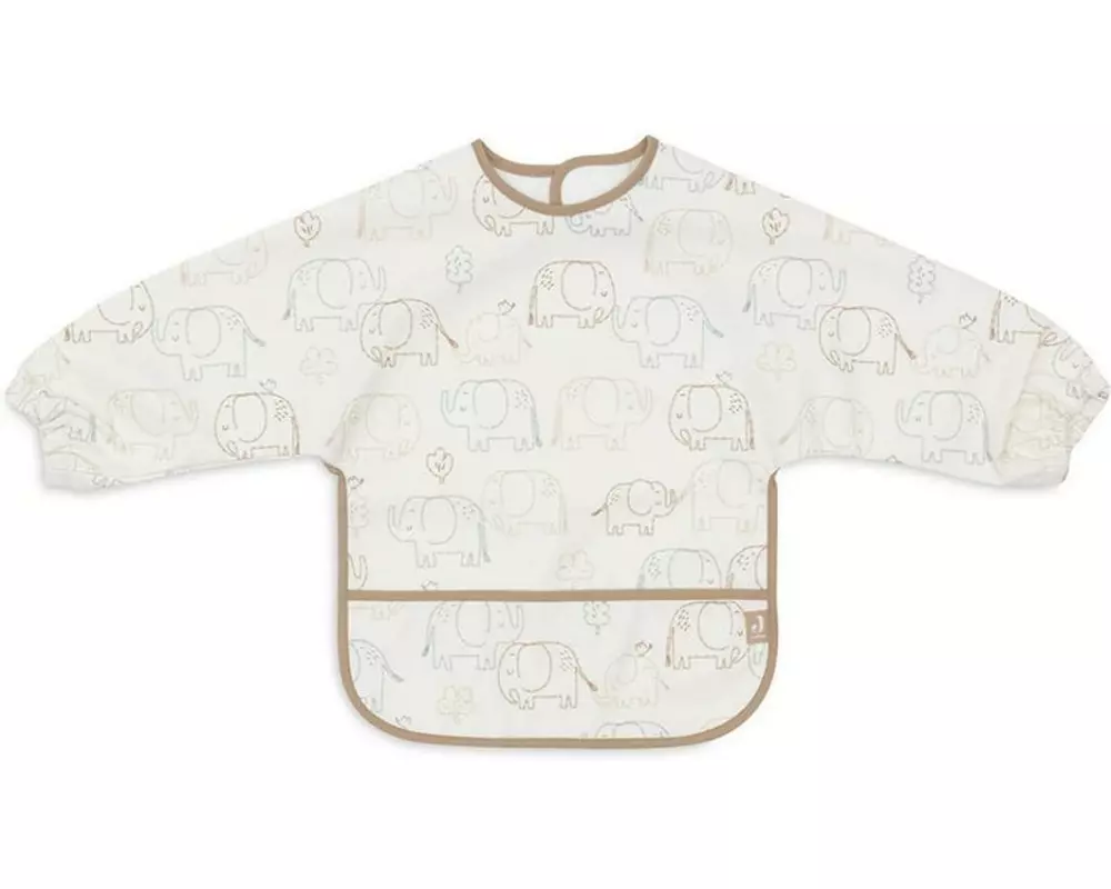 Jollein Ärmel-Lätzchen wasserdicht Elephant Tales 75 x 40 cm