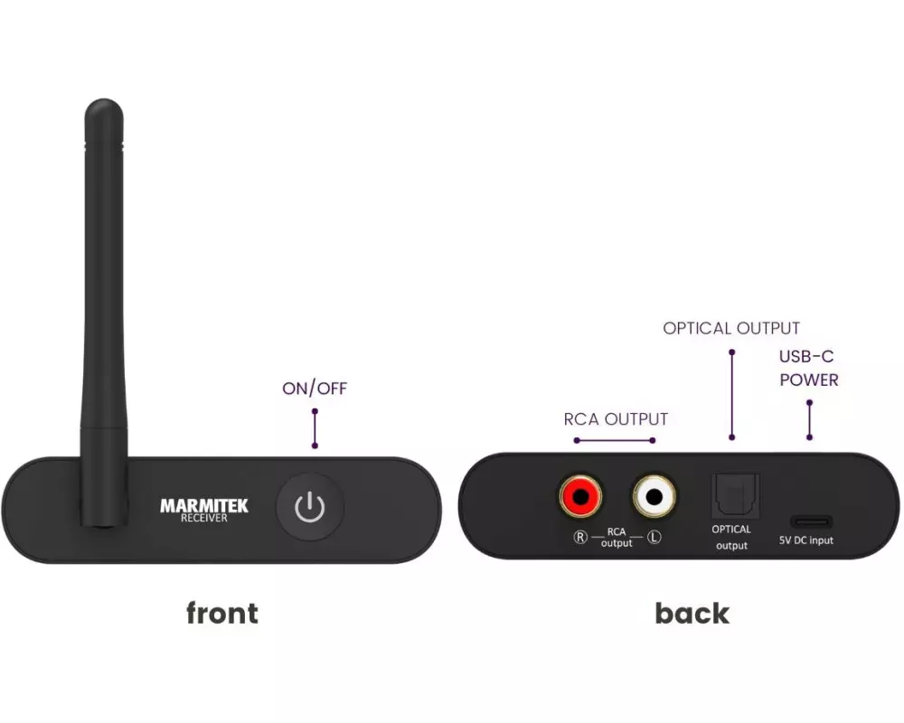 Marmitek Audio Anywhere 730 RX Schwarz, 100 m