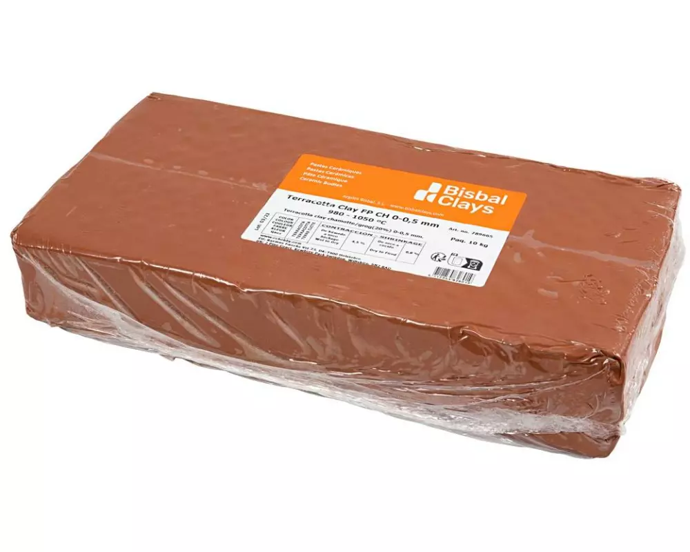 Creativ Company Tonmasse mit Schamotte, Rot, 10 kg