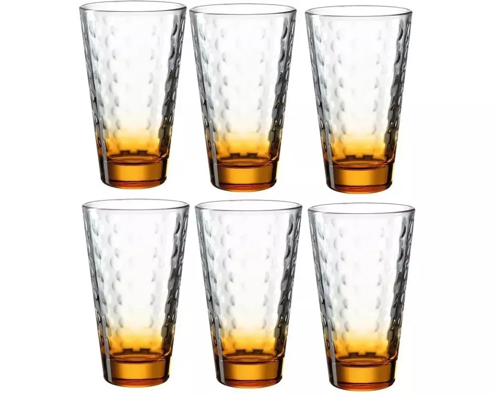 Leonardo Trinkglas Optic 300 ml, 6 Stück, Orange