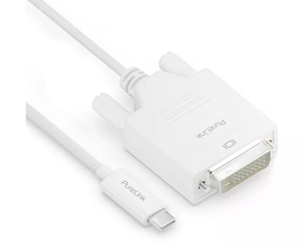 PureLink Kabel IS2210-010 USB Type-C - DVI-D, 1 m, Weiss