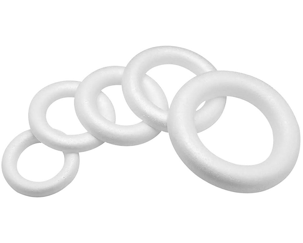 GLOREX Styroporhalbring 30cm 63803833 weiss