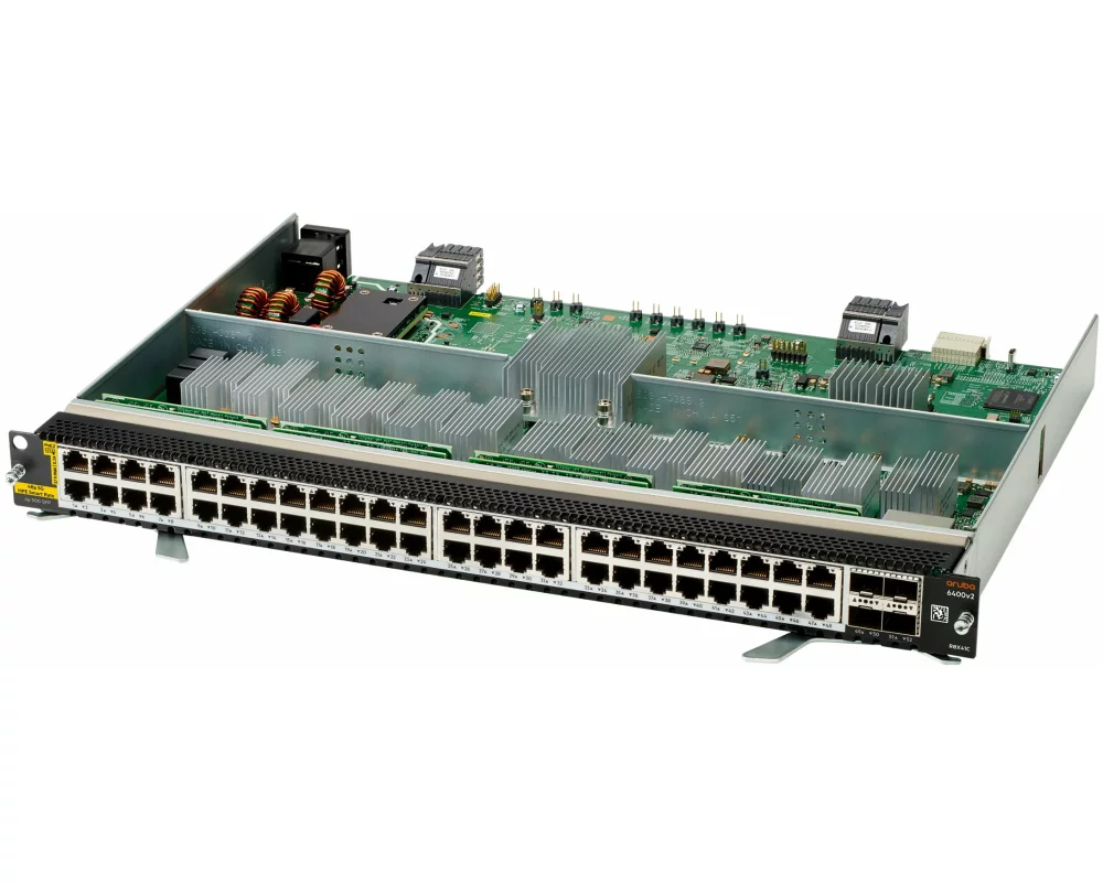HPE Aruba 6400 v2 Module, 48 Port HPE Smart Rate 1/2.5/5GbE Class 6 PoE and 4 Port SFP56