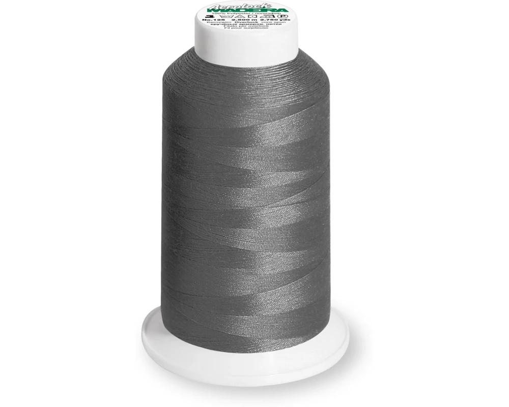 Madeira Näh-, Quilt und Overlockgarn Aerolock 125 Dunkelgrau, 2500 m