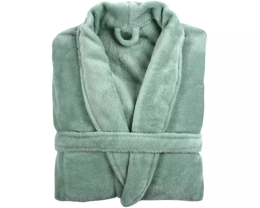 Tiseco Bademantel Cosy Mikroflanell Grün