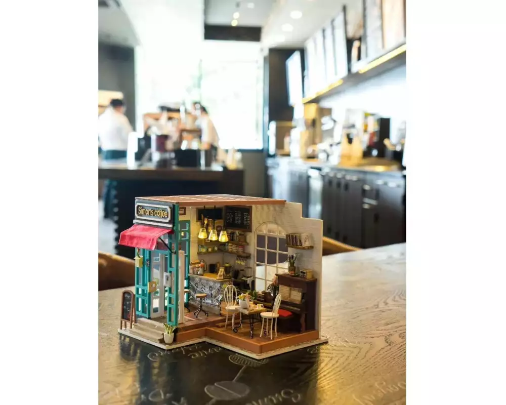Rolife Bausatz Simon's coffee mit LED-Beleuchtung