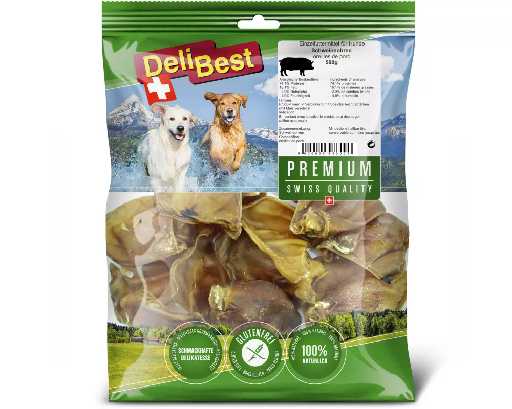 DeliBest Schweineohr Premium 500 g