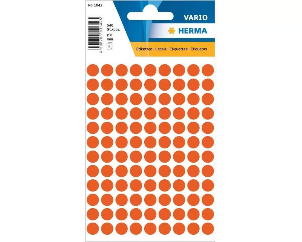 Herma Stickers Klebepunkte Vario Ø 8 mm, Rot