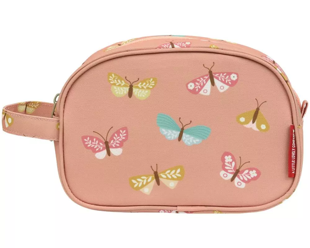 A Little Lovely Company Necessaire Schmetterlinge Rosa