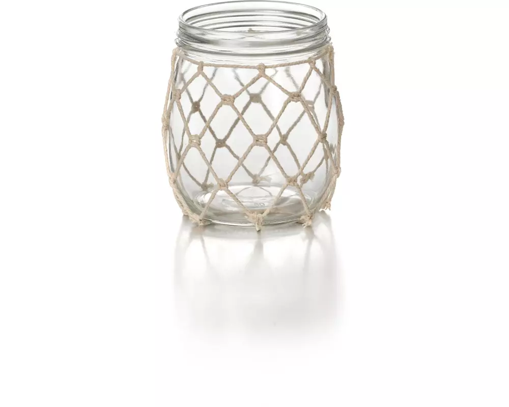 balthasar Windlicht mit Netz 12.5 cm, Transparent