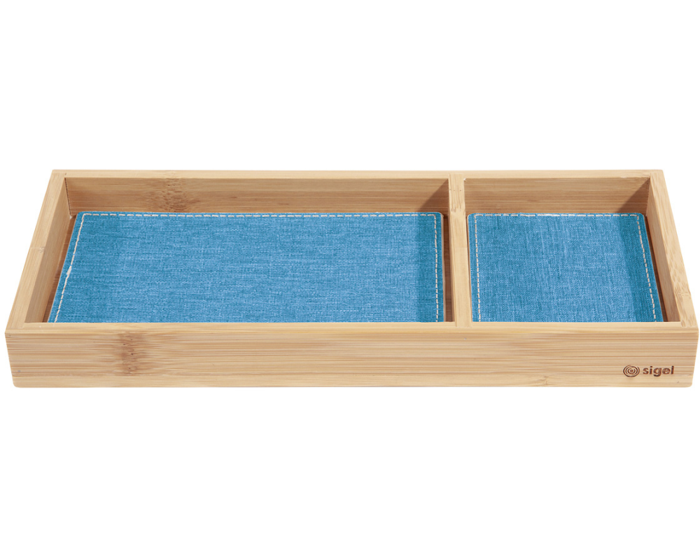 SIGEL Zubehörablage Eyestyle SA206 bambus/hellblau 11x25cm