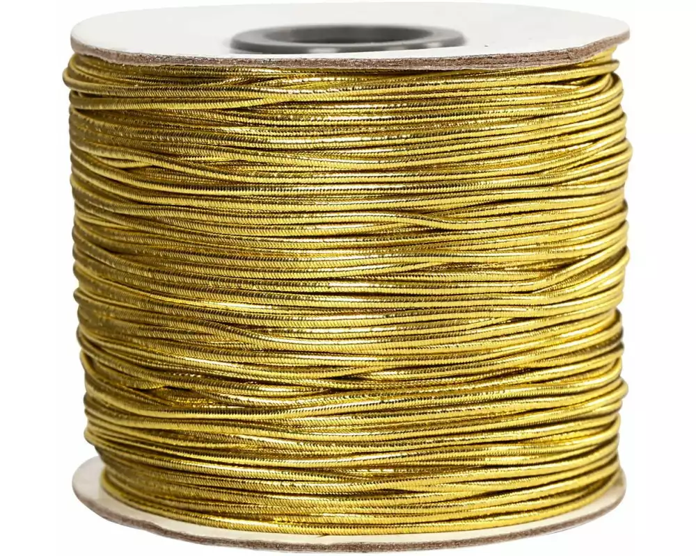 Creativ Company Elastikschnur 1 mm Gold, 100 m