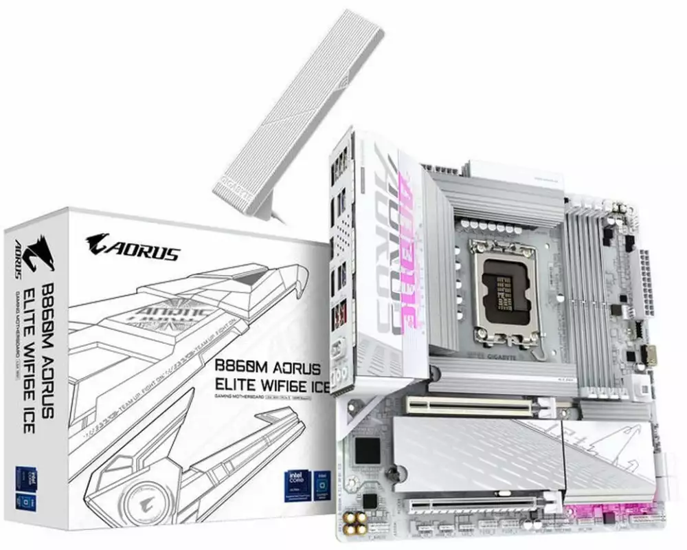 Gigabyte Mainboard B860M AORUS ELITE WF6E ICE
