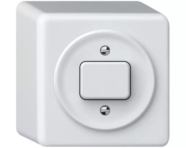 Hager Schalter ORIGIN AP-Druckschalter SCH3 QuickConnect ws