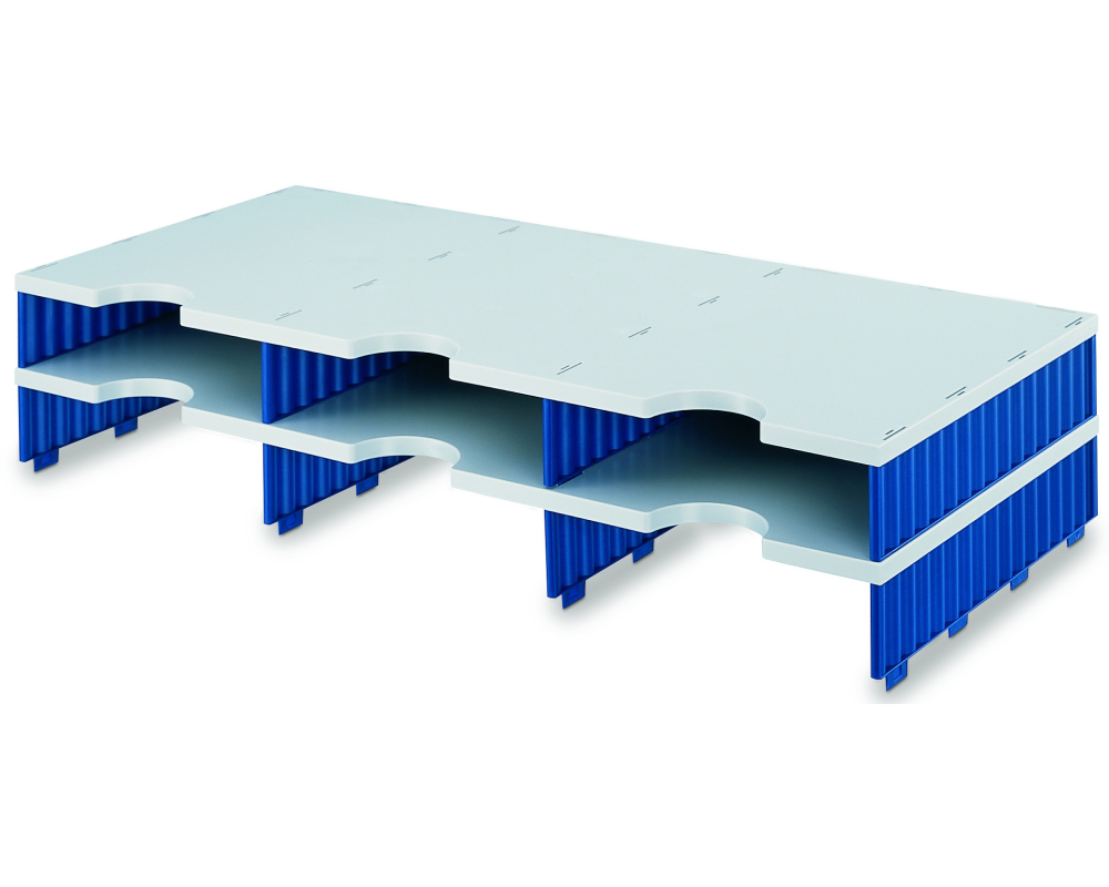 STYRO Styrodoc duo Aufbaueinheit 268-13021.38 grau/blau 6 Fächer